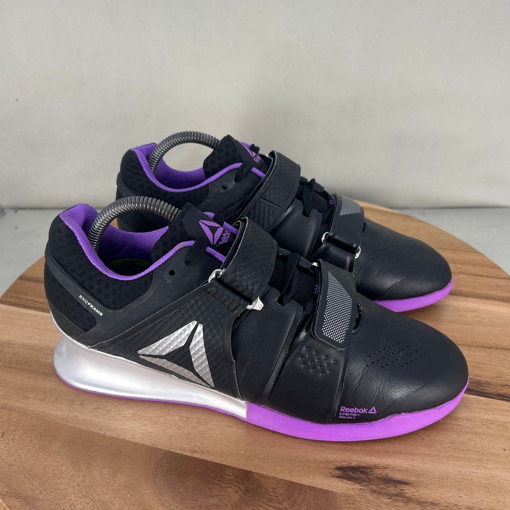 Reebok Legacy Lifter Womens Weightlifting Shoes Black Purple DV6231 Size 10